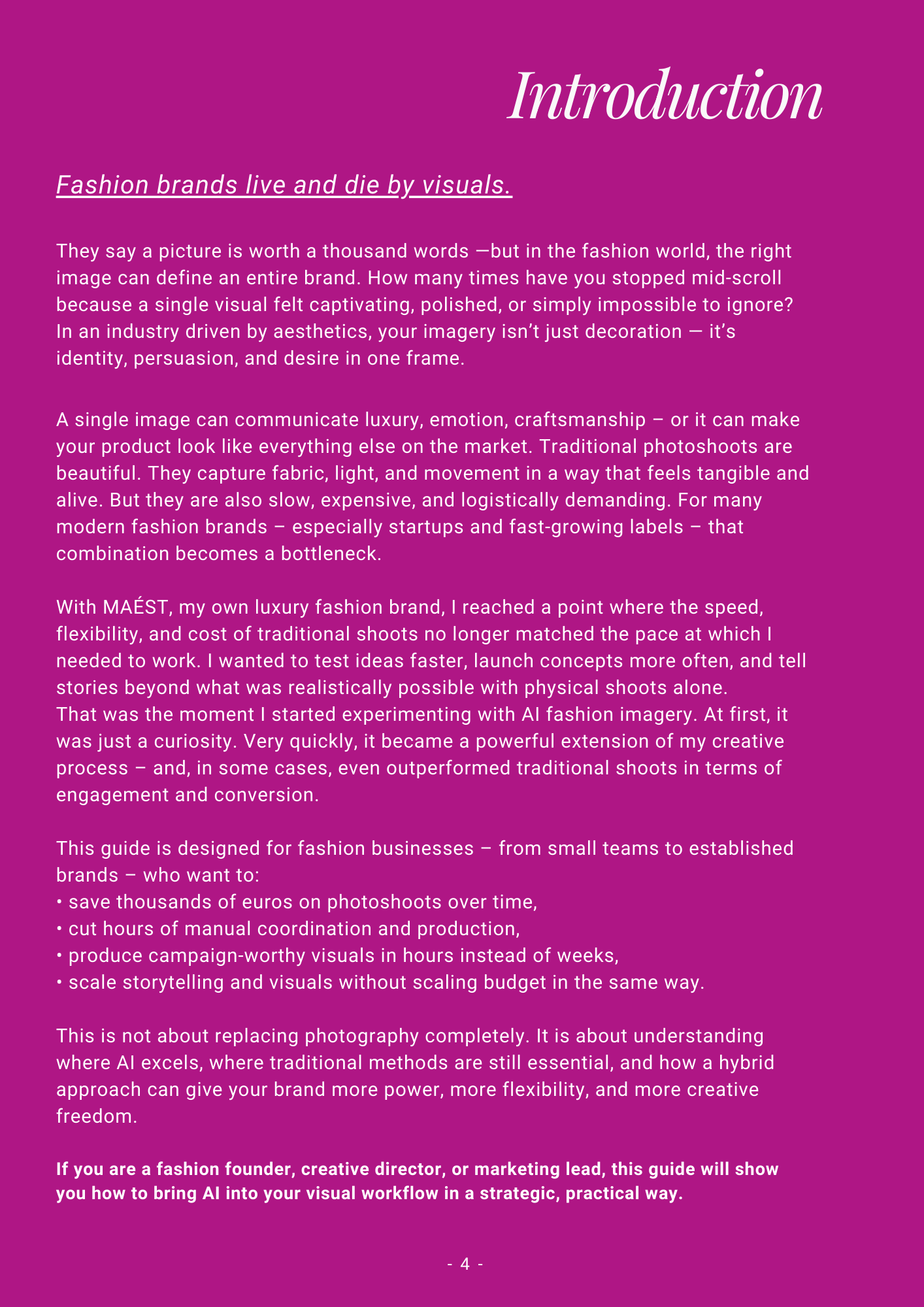 AI Fashion Photoshoot Guide (E-Book)