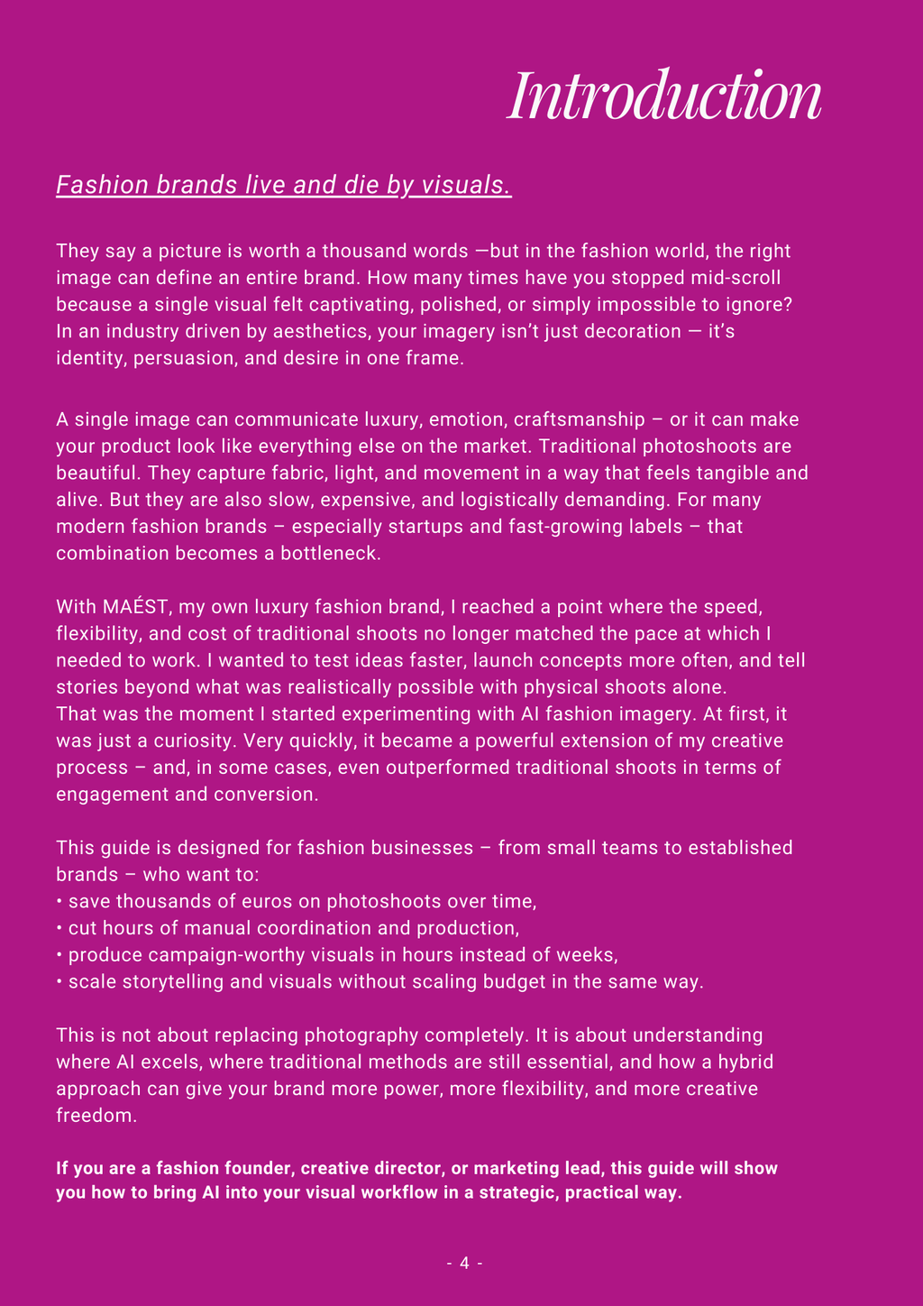 AI Fashion Photoshoot Guide (E-Book)